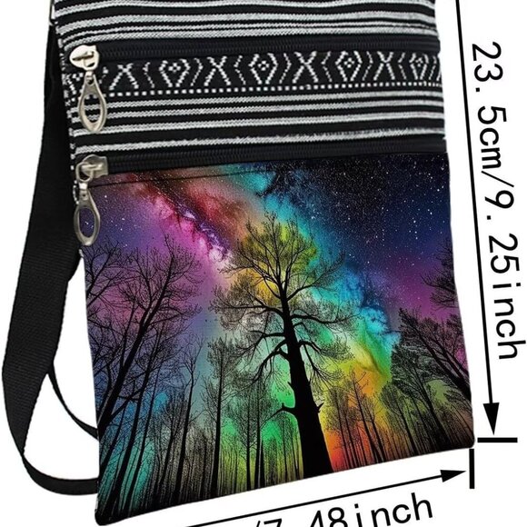 Ethnic Pattern Crossbody Bag Small Phone Wallet Organizer Adjustable Strap - Picture 2 of 7